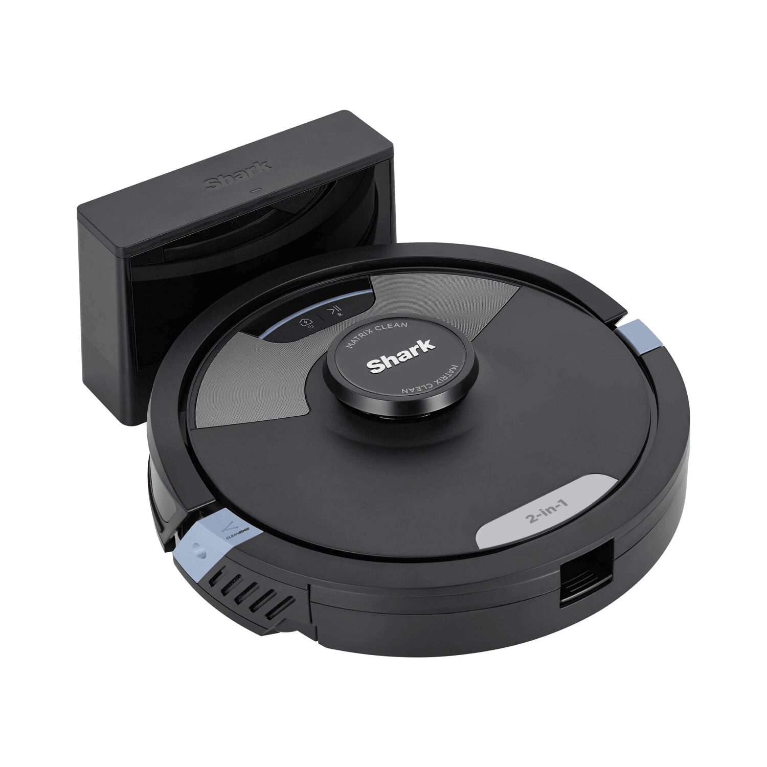 Robot aspirador - SHARK Matrix Plus, 650 W, Potencia de succión 650 W, Depósito 0,31 l, Autonomía 110 min, Negro-Plata