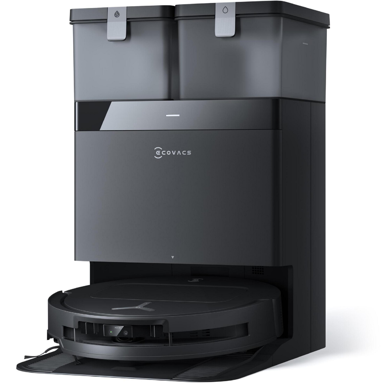 Robot friegasuelos - ECOVACS T50 OMNI Black Gen 2, 14,4 V, Potencia de succión 21 kPa, Depósito 0,26 l, Autonomía 175Min., negro