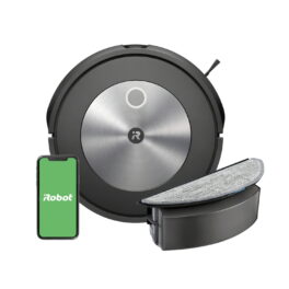 Robot aspirador - IROBOT ROOMBA J5, 33 W, Potencia de succión 30 W, Depósito 389 ml, Autonomía 72 min, Grafito