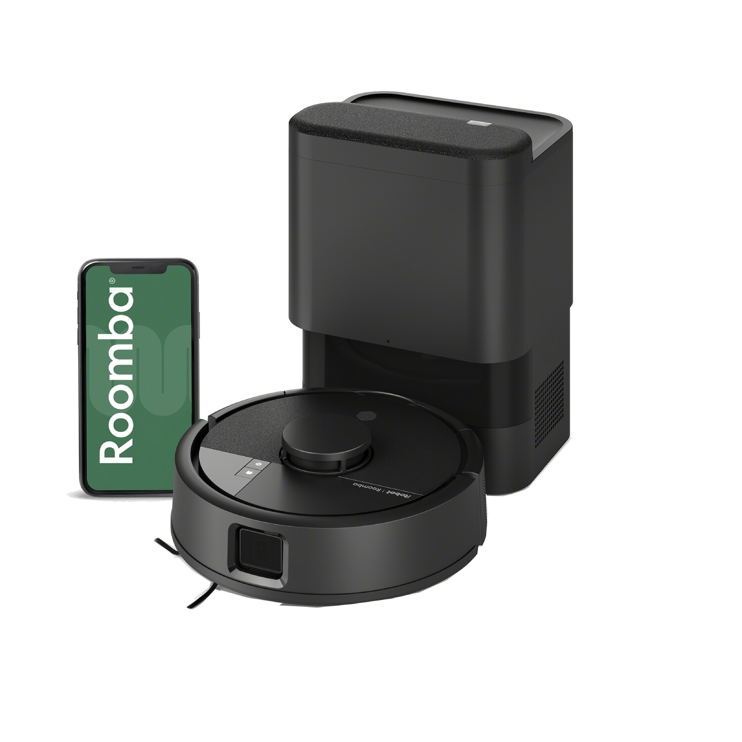 Robot friegasuelos - iRobot Roomba Mini, 7 kPa Succión, Autonomía 1.5 h, Sistema de Navegación con LiDAR, Base Autoempty, Negro