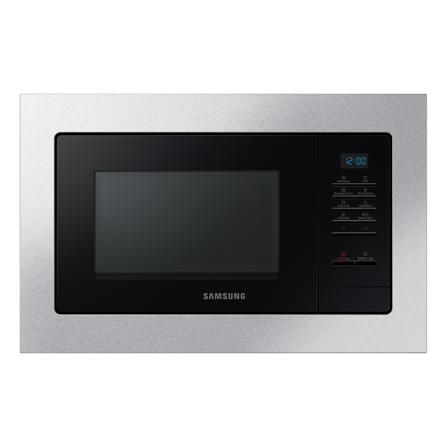 Microondas integrable - Samsung MG23A7013CT/EC, 800W, 6 niveles, Grill, 23l, Inox