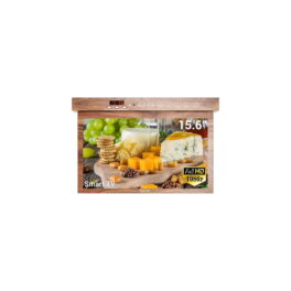 TV LCD 15.6' - SYLVOX Cocina con función giratoria, Full-HD, Smart TV, DVB-T2 (H.265), Colores de madera