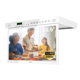 TV LCD 15.6' - SYLVOX Cocina, función giratoria, Full-HD, Smart TV, DVB-T2 (H.265), Negro