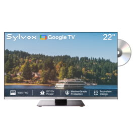 TV LCD 22' - SYLVOX MARINA 12V, Resistente a la Niebla Salina, Full-HD, Smart TV, DVB-T2 (H.265), Negro