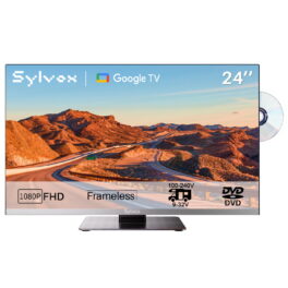 TV LCD 24' - SYLVOX LIMO Serie 12V, para caravanas, Full-HD, Smart TV, DVB-T2 (H.265), Negro