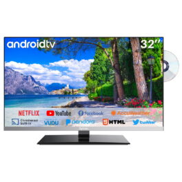 TV LCD 32' - SYLVOX Limo Serie para Autocaravanas, Full-HD, Smart TV, DVB-T2 (H.265), Negro