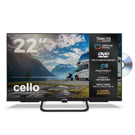 TV LED 22' - CELLO CTrav-22TZF, Full-HD, Smart TV, DVB-T2 (H.265), Negro