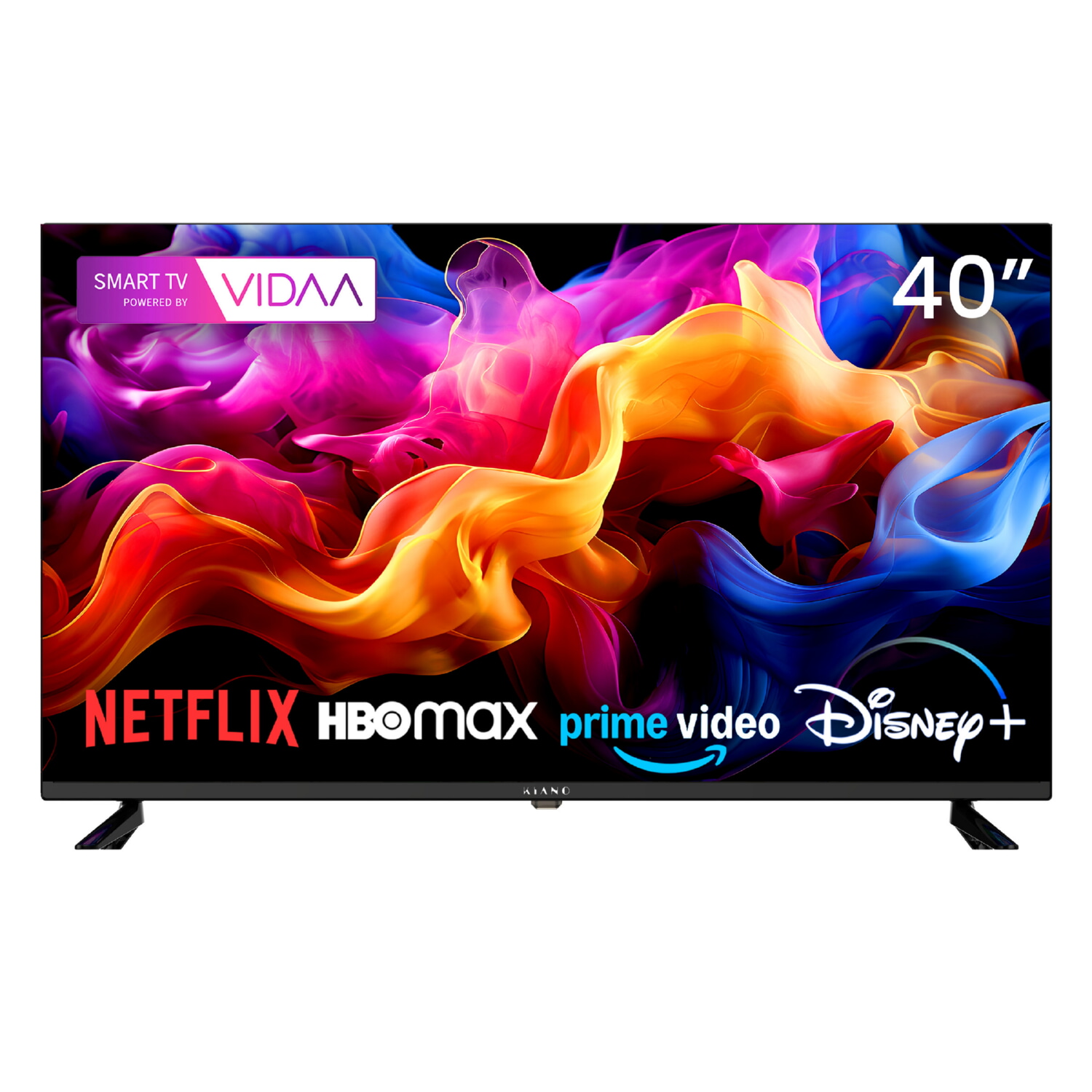 TV LED 40' - KIANO Elegance 40 Vidaa, Full-HD, ARM CA53 Quad-core @max 1.3GHz, Smart TV, DVB-T2 (H.265), Negro