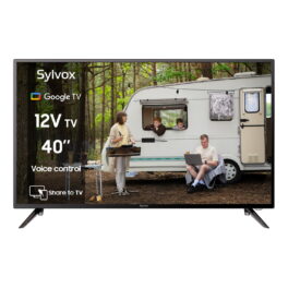 TV LED 40' - SYLVOX Autocaravana, 12V, Full-HD, Smart TV, DVB-T2 (H.265), Negro