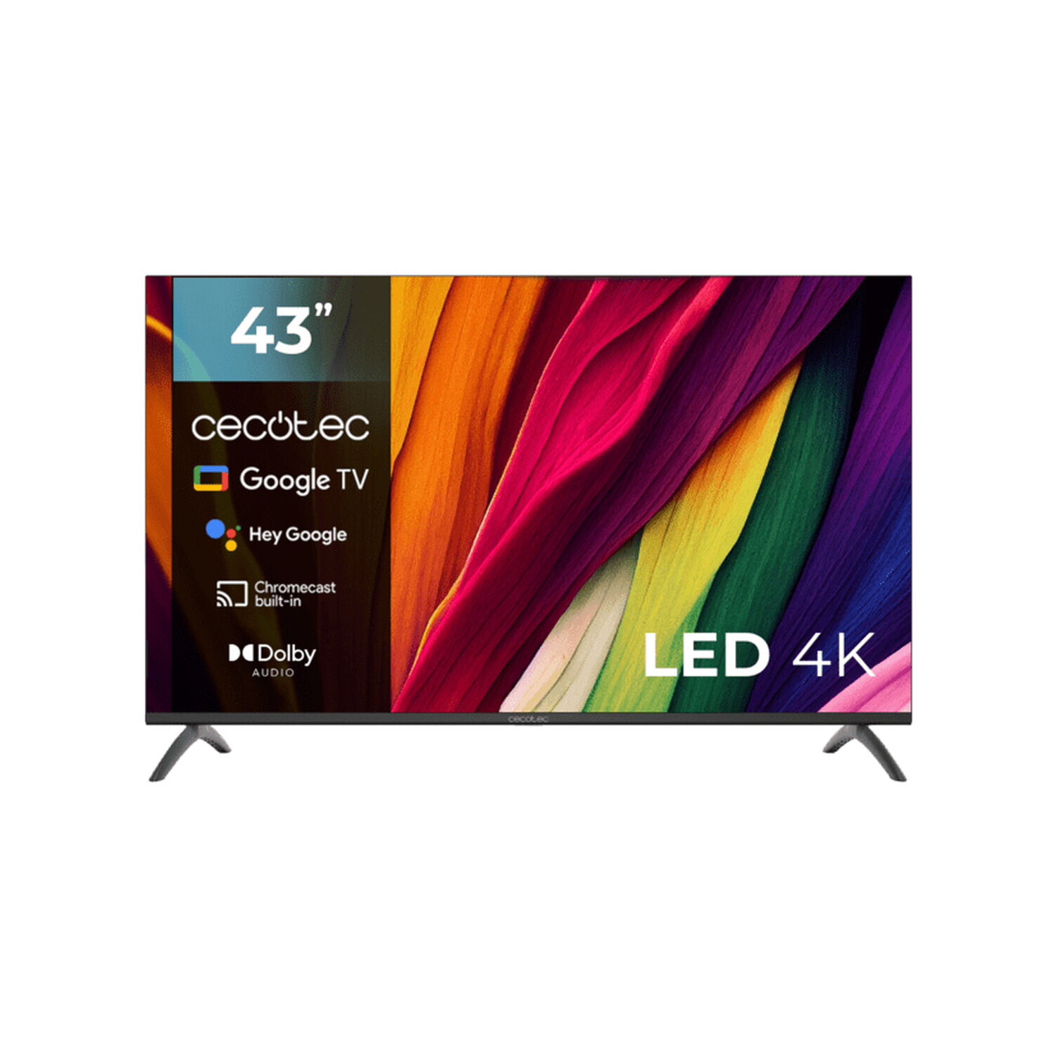 TV LED 43 - CECOTEC ALU40043, UHD 4K, Processor, Smart TV, Multicolor