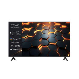 TV LED 43' - PEAQ PTV 43GU-5025T, UHD 4K, Google TV, Smart TV, DVB-T2 (H.265), HDR10, Dolby Audio, Negro
