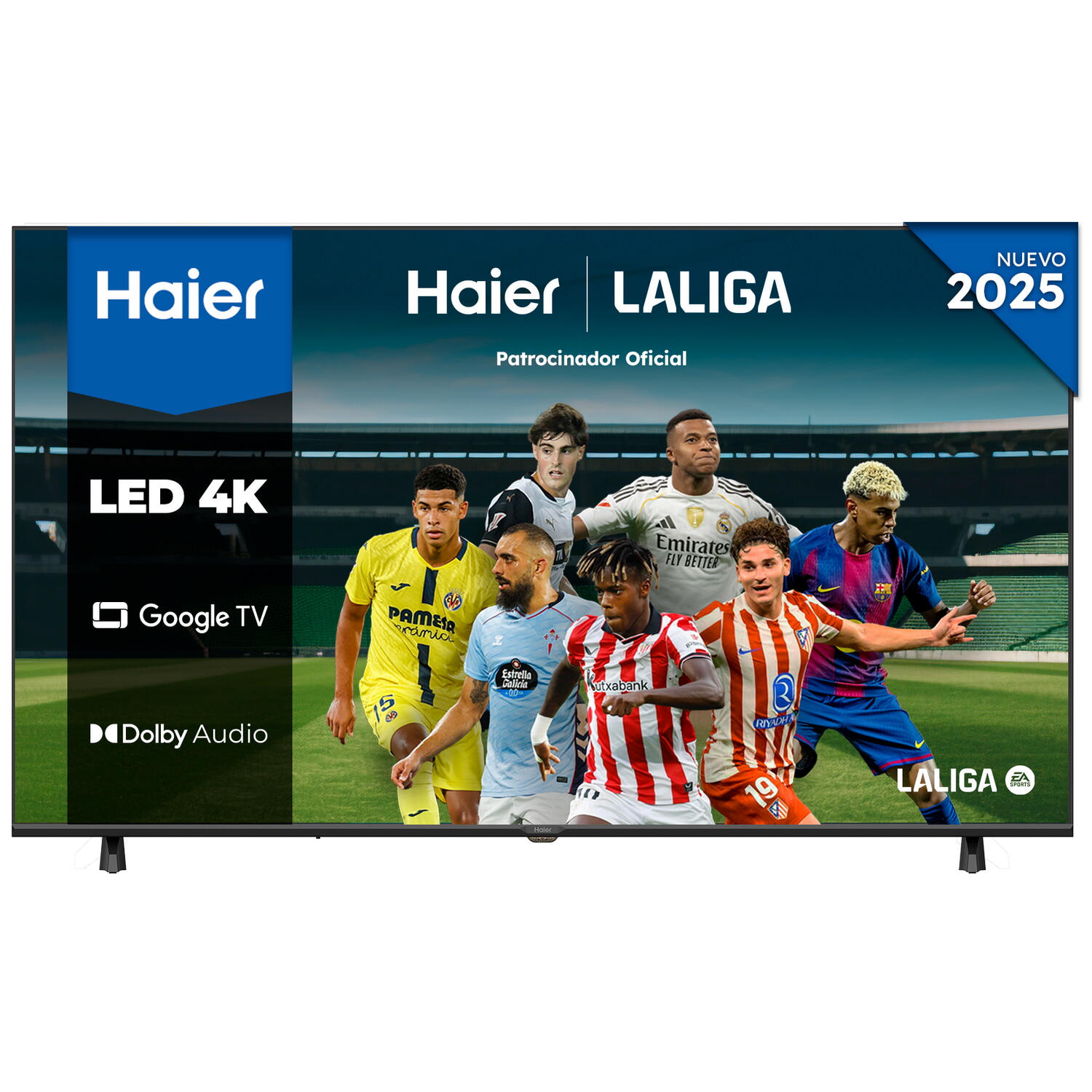TV LED 55' - Haier K85 Series H55K85FUX, MEMC, Direct LED 4K HDR10, Google TV, Dolby Audio, Sin marcos, Negro