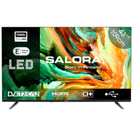 TV LED 43' - SALORA LEDTV43 , Full-HD, DVB-T2 (H.265), Zwart