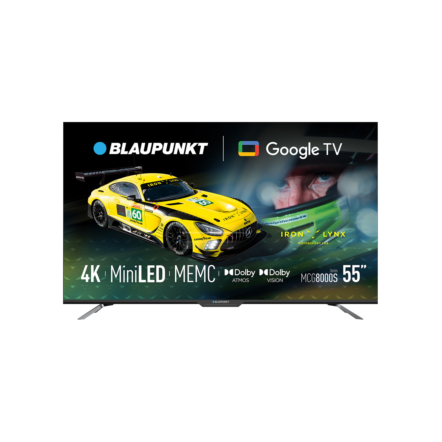 TV Mini LED 55'' - BLAUPUNKT 55MCG8000S, UHD 4K, Smart TV, DVB-T2 (H.265), Negro