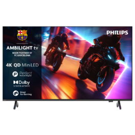 TV Mini LED 55' - Philips Ambilight TV 55MLED920 4K QD MiniLED 139cm 55' Smart TV Dolby Vision y Dolby Atmos Titan OS, Negro