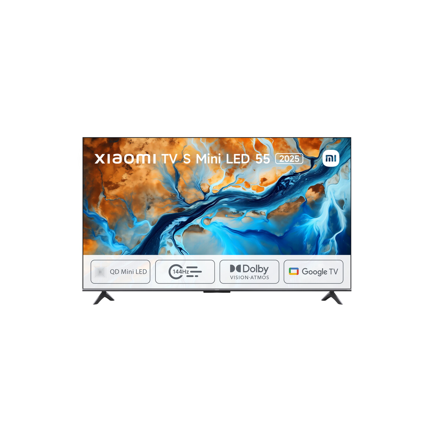TV Mini LED 55' - XIAOMI S Mini 55 2025, UHD 4K, Quad Core Cortex-A73, Smart TV, Gris cepillado