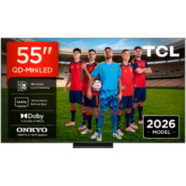 TV QD-Mini LED 55' - TCL 55C6K PRO, UHD 4K, TCL AiPQ Pro Processor (MT9653), Smart TV, DVB-T2 (H.265), Negro