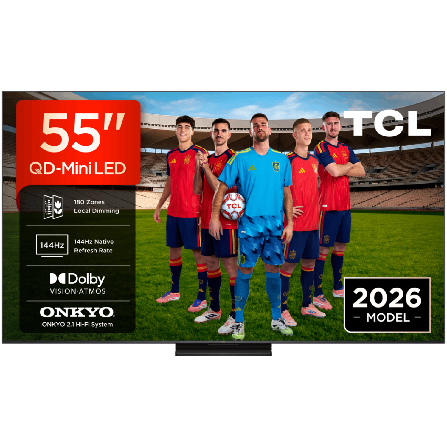 TV QD-Mini LED 55' - TCL 55C6K PRO, UHD 4K, TCL AiPQ Pro Processor (MT9653), Smart TV, DVB-T2 (H.265), Negro