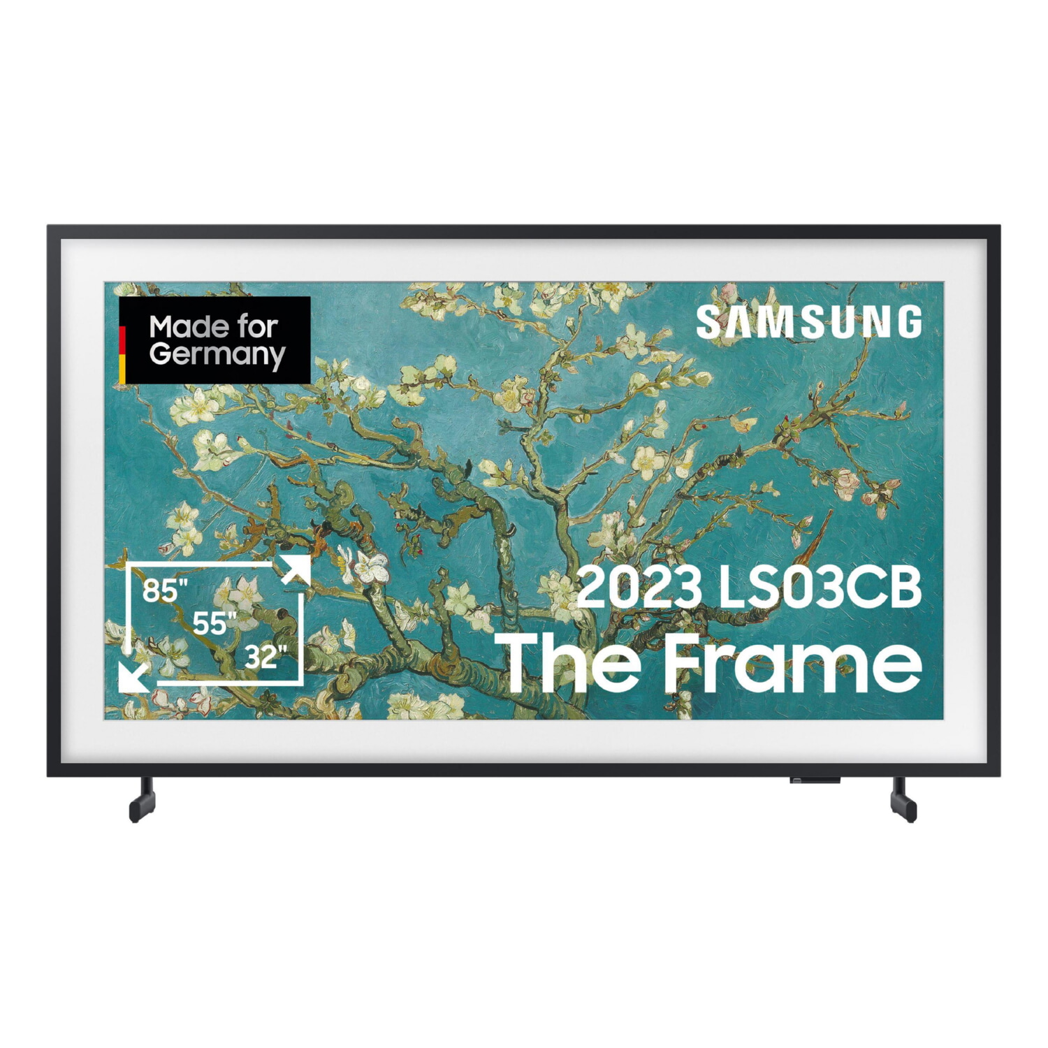 TV QLED 32' - SAMSUNG The Frame LS03C, Full-HD, Hyper Real, Smart TV, DVB-T2 (H.265), Negro Schwarz