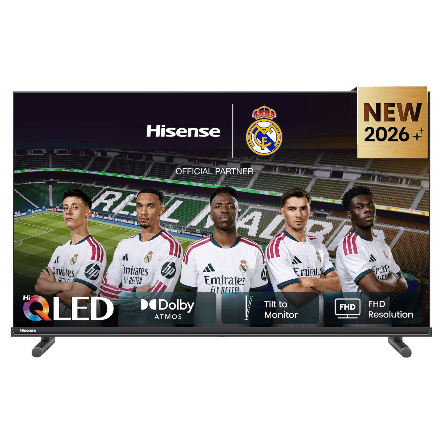 TV QLED 32' - Hisense 32A5S, Full-HD, Posición de monitor, Modo Juego, Modo Deportes IA, Negro