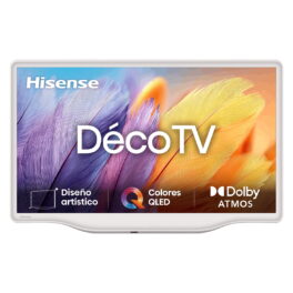TV QLED 32' - Hisense 32S5Q, Diseño artístico, Modo Arte, Dolby Atmos & DTS X, Blanco