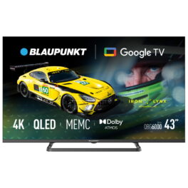 TV QLED 43'' - BLAUPUNKT 43QBG6000S, QLED 4K, Smart TV, DVB-T2 (H.265), Negro