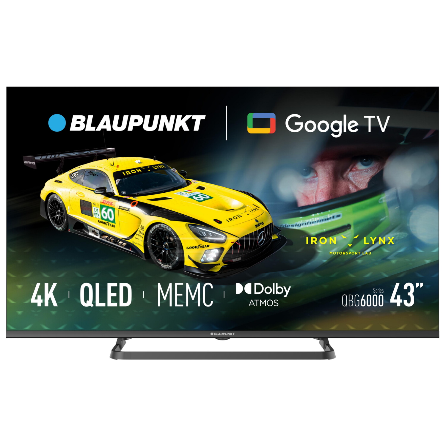 TV QLED 43'' - BLAUPUNKT 43QBG6000S, QLED 4K, Smart TV, DVB-T2 (H.265), Negro