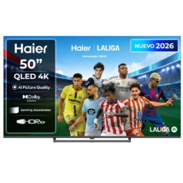 TV QLED 50' - Haier S80G Series H50S80GUX, QLED 4K HDR10, Google TV, AI Picture Quality, Gaming 120Hz, Negro
