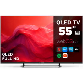 TV QLED 55' - GRUNKEL QLED-5525W, QLED 4K, Smart TV, Black