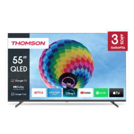 TV QLED 55' - THOMSON Smart TV 55QG4S14, UHD 4K, Smart TV, DVB-T2 (H.265), Negro