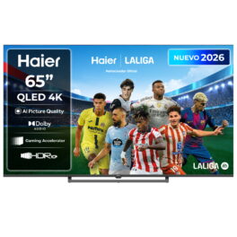 TV QLED 65' - Haier S80G Series H65S80GUX, QLED 4K HDR10, Google TV, AI Picture Quality, Gaming 120Hz, Negro