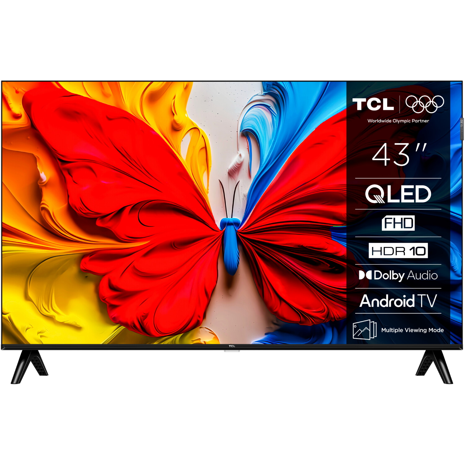 TV QLED - TCL S5K 43S5K, Full-HD, Smart TV, DVB-T2 (H.265), Negro