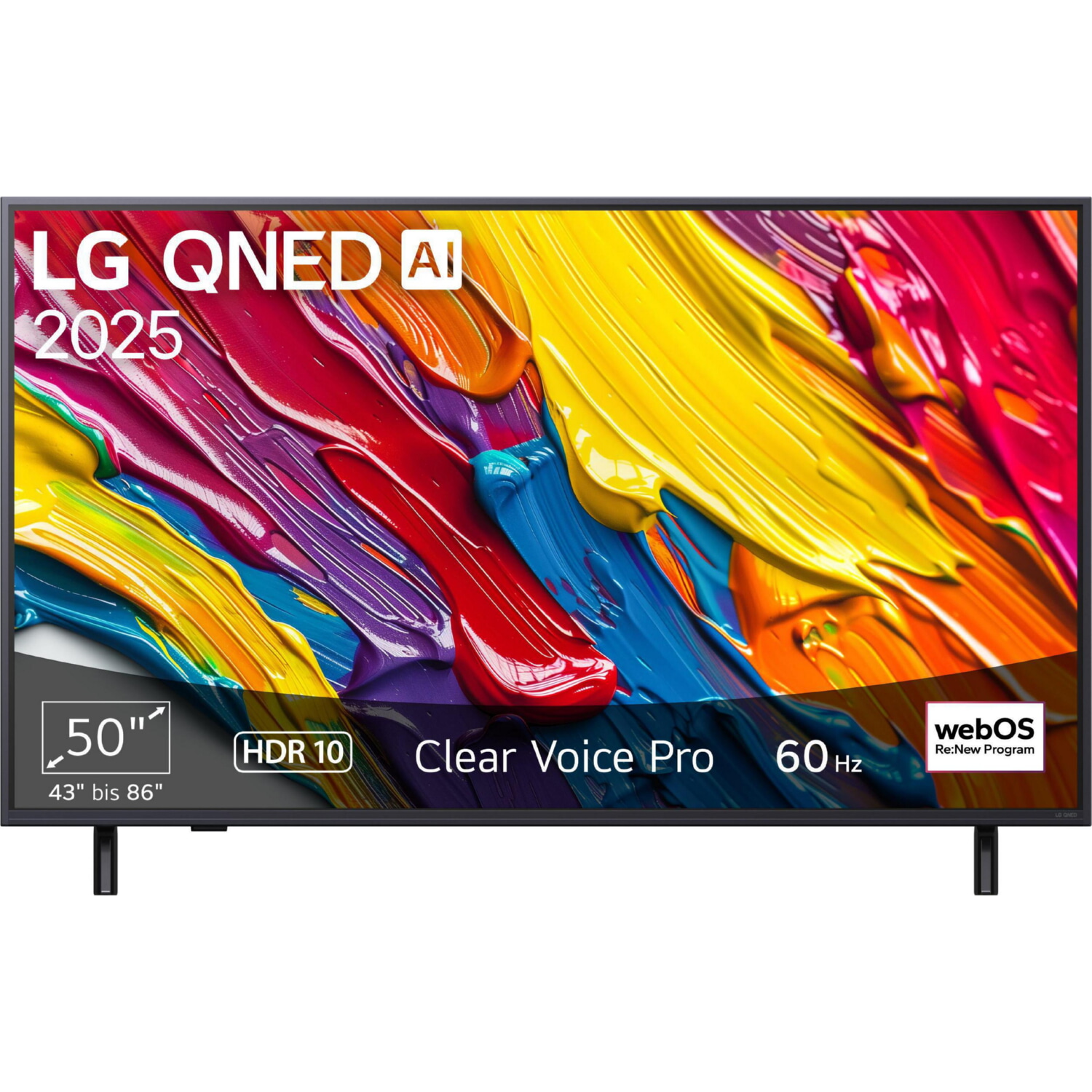 TV QNED 50' - LG 50QNED82A6B.AEU, UHD 4K, Procesador Inteligente α7 AI Processor 4K Gen8, Smart TV, DVB-T2 (H.265), Ashed Blue
