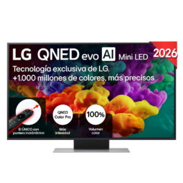 TV QNED Mini LED 43' - LG 43QNED86B6B, UHD 4K, Procesador Inteligente α7 AI Processor 4K Gen9, Smart TV, DVB-T2 (H.265), Negro