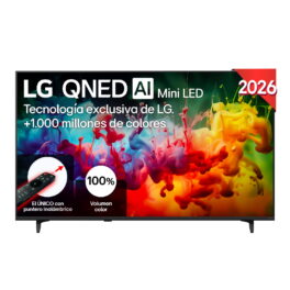 TV QNED Mini LED 50' - LG 50QNED72B6B, UHD 4K, Procesador Inteligente α7 AI Processor 4K Gen9, Smart TV, DVB-T2 (H.265), Negro